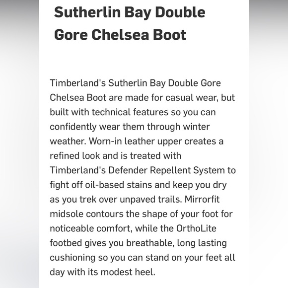 Sz 11 Timberland Sutherlin Bay Chelsea boots. Black like new - Picture 9 of 10